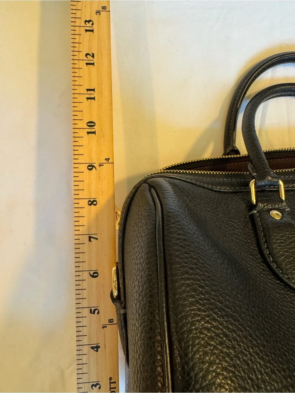 Coach Black Pebbled Leather Satchel with Gold Hardware